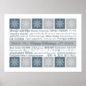 Affiche multilingue Happy Holidays (Devant)