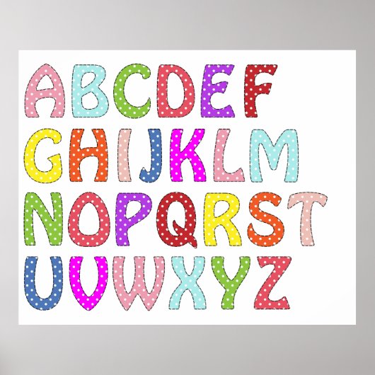 Affiche murale ALPHABET (Devant)