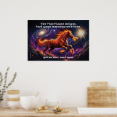 Affiche murale "Ambition brûlante" du Cheval de Fe (Cuisine)