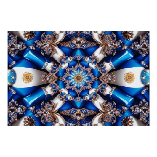 Affiche murale aux couleurs argentines (Devant)