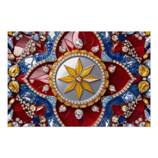 Affiche murale avec design de couleurs colombienne (Devant)