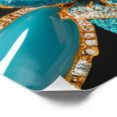 Affiche murale avec design des couleurs Bahamas (Coin)