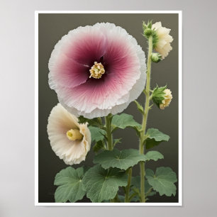 Affiche murale Belle Hollyhock Flower Wall Art