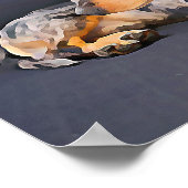 affiche murale bleu dachshund (Coin)