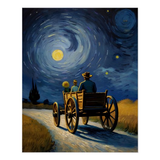 Affiche murale couleur eau. Art vintage (Devant)