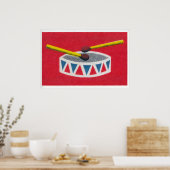 Affiche murale de boîte d'allumettes de tambour - (Cuisine)