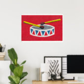 Affiche murale de boîte d'allumettes de tambour - (Bureau à domicile)