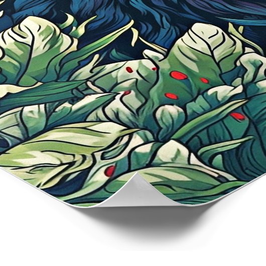 Affiche murale de lion, Illustration d'art (Coin)