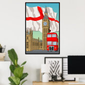 Affiche murale de London Vecter Art/Impression enc (Bureau à domicile)