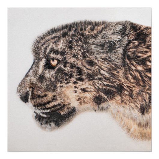 Affiche murale du léopard des neiges (Devant)