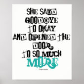 Affiche murale Elle a dit adieu à l'inspiration (Devant)