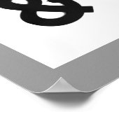 affiche murale en gras noir et blanc (Coin)