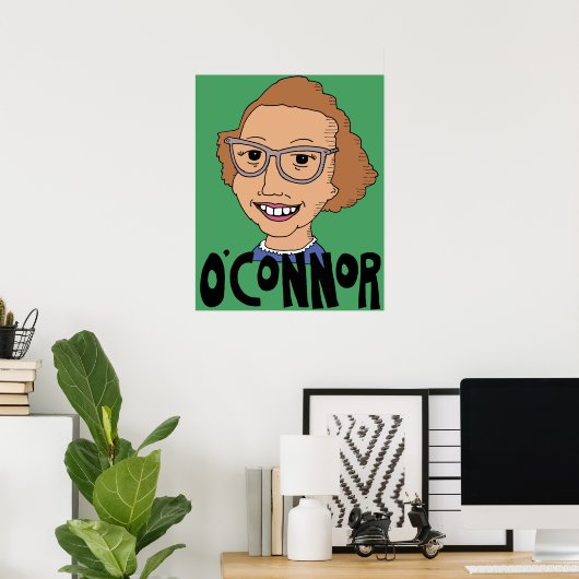 Affiche murale Flannery O'Connor (Bureau à domicile)