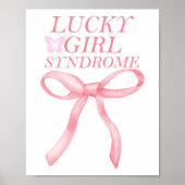 Affiche murale rose syndrome de la fille chanceuse (Devant)