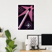 Affiche murale tchèque - Boîte d'allumettes violet (Bureau à domicile)