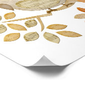 Affiche musicale de la chouette des arbres (Coin)