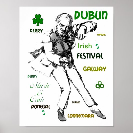 Affiche musicale irlandaise (Devant)