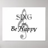 Affiche musicale "SING and Be Happy" (Devant)