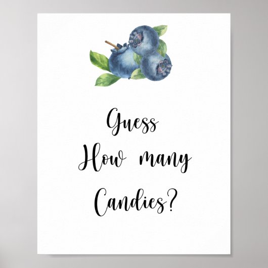 Affiche Myrtille - devinez combien de bonbons (Devant)