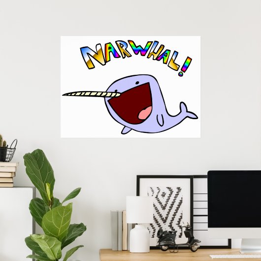 Affiche Narwhal ! (Bureau à domicile)