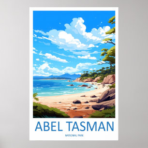 Affiche nationale de voyage Abel Tasman Park Ski