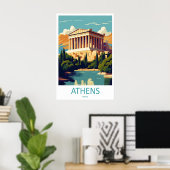 Affiche nationale de voyage du parc d'Athènes SkiV (Bureau à domicile)
