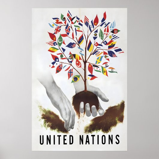 Affiche Nations Unies 1947 Prospérer ensemble (Devant)