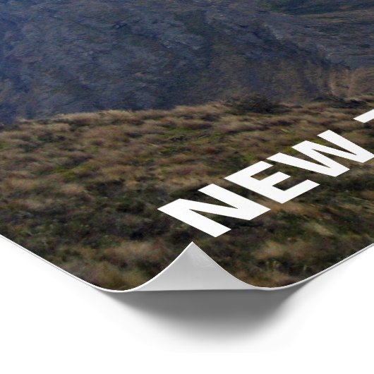 Affiche néo-zélandaise sur les rochers (Coin)