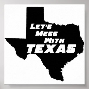 Affiche noire du Texas