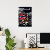 Affiche Norvège (Bureau à domicile)