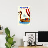 Affiche Norvège (Bureau à domicile)