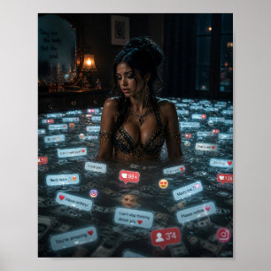 Affiche « Noyé dans l'attention »