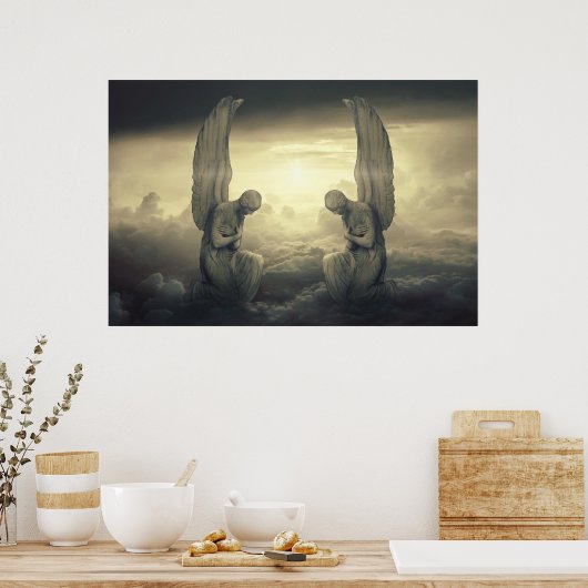 affiche nuage anges (Cuisine)