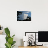 Affiche Nuages et Arbres (Bureau à domicile)