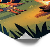 Affiche numérique de l’aventure de camping papa Im (Coin)
