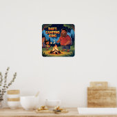 Affiche numérique de l’aventure de camping papa Im (Cuisine)