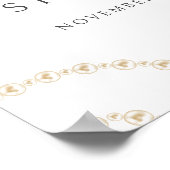 Affiche numérique de mariage avec prosecco et perl (Coin)
