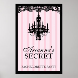 Affiche nuptiale de la boutique 311 rayée rose
