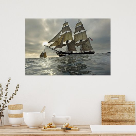 Affiche Ocean Sail Boat (Cuisine)