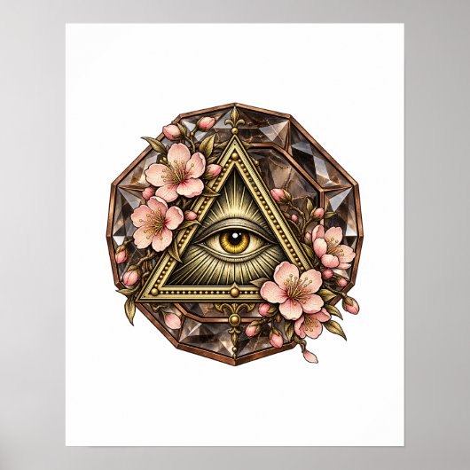 Affiche Œil Fleur de Cerisier (Devant)