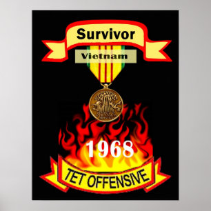 Affiche offensive de survivant du Vietnam Tet