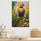Affiche | Oiseau du paradis | Style de peinture à  (Cuisine)