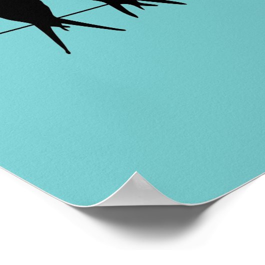 Affiche Oiseaux sur fil (Coin)