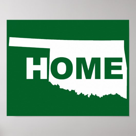 Affiche Oklahoma Maison Loin de l'État Signe (Devant)