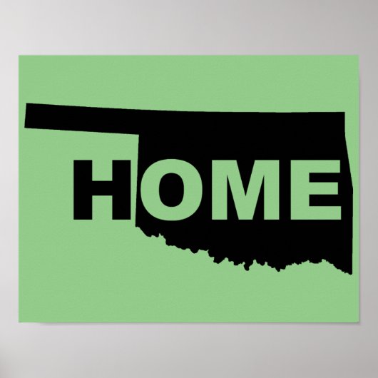 Affiche Oklahoma Maison Loin de l'État Signe (Devant)