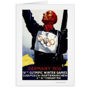 Affiche olympique de publicité de 1936 jeux