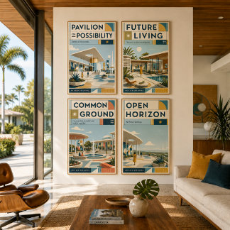 Affiche Open Horizon Mid Century Modern