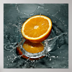 Affiche Orange Splash