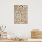 Affiche orchestrale Alphabet (Cuisine)