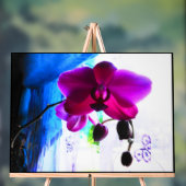 Affiche, Orchidée Magenta, options de fond de coul (Neutre)